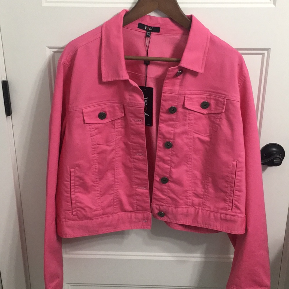 Pink lightweight jean jacket